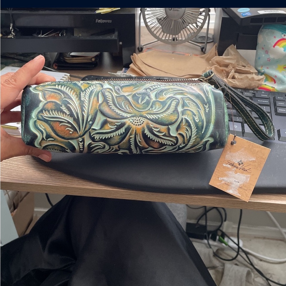 Rebecca Nash Tooled Obling Case Turqouise P506244